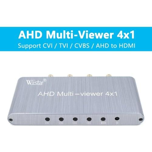 AHD 4×1 Multi-viewer Adapter Switcher Splitter 4 AHD in 1 HDMI out Support 1080P@60Hz for Vehicle Monitoring