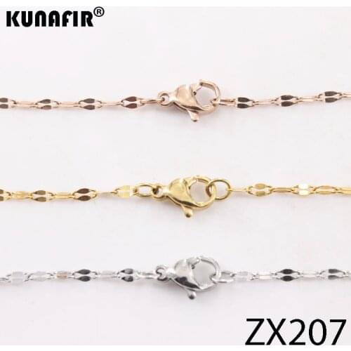 2mm Lips chain stainless steel necklace fashion jewelry 10pcs/50pcs/200pcs ZX207