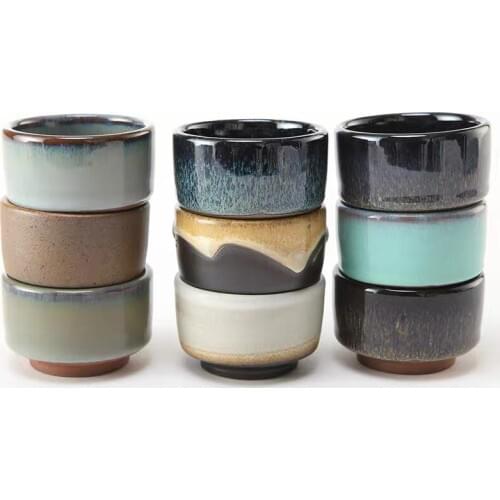 Japanese Style Yixing Purple Clay Teacup Coarse Pottery Kung Fu Master Tea Cup Tea Set Creative Small Tea Bowl Office Drinkware