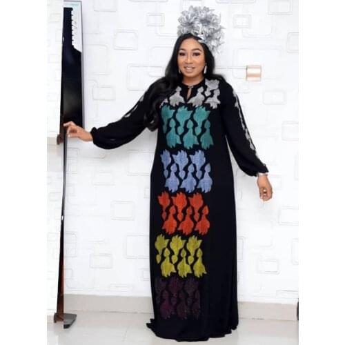 Elastic Diamonds Robe Femme african clothes Lady New Fashion muslim Dress Africa Clothing Autumn African Dresses for Women