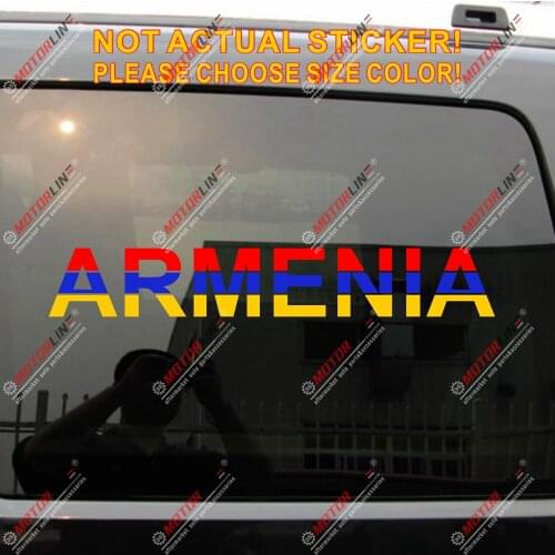 Flag of Armenia Decal Sticker Car Vinyl pick size no bkgrd