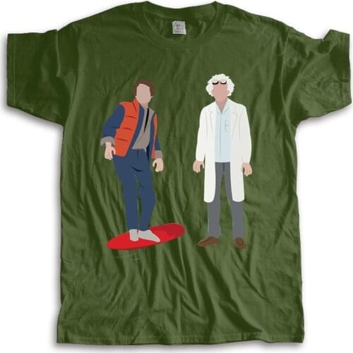 Men t-shirt summer Back To The Future Film movie Men T Shirts Gigawatts delorean bttf mcfly marty geek nerd doctor emmett brown
