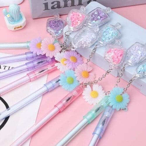 Daisy Ice Cream Gel Pen Student Stationery Cute Pens New Black Ink Kawaii Pens Novelty Writing Gel Pen Kawaii School Supplies