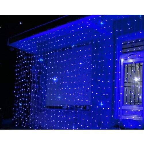 6Mx3M 608Leds icicle Curtain string fairy light Xmas Christmas Wedding party Garland Garden Window Wall decor-Blue/White/W White