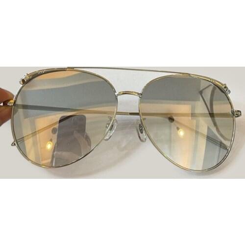 Gradient Mirror Sunglasses Women Men Pilot Alloy Vintage Sun Glasses For Female Luxury Brand Eyeglasses UV400