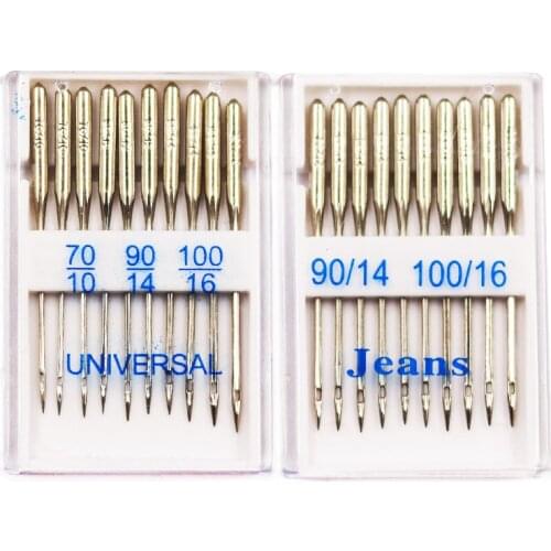 20pcs/set Schmetz Sewing Machine Needles Ball Point Head 70/10 90/14 100/16 Silver Home Needle for Sewing Machine Accessories