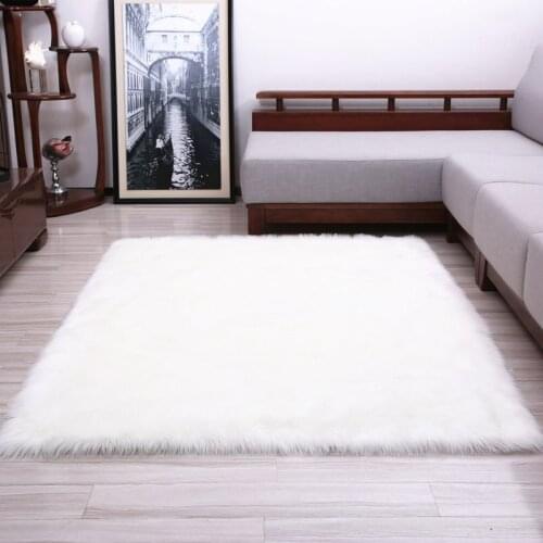 Artificial Fur Carpet Wool Carpet Mat Long Velvet Living Room Coffee Table Sofa Bedroom Bedside Blanket Bay Window Mat Carpet