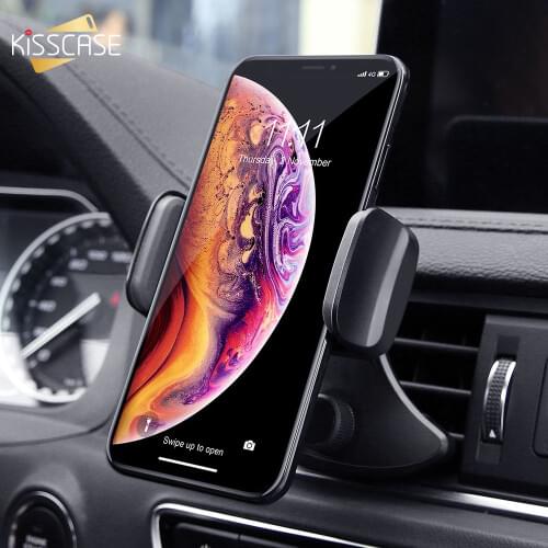 KISSCASE Gravity Car phone holder 360 Rotation CD Slot Car Holder Mobile Phone Holder Car Stand Support For iPhone 7 Samsung S9
