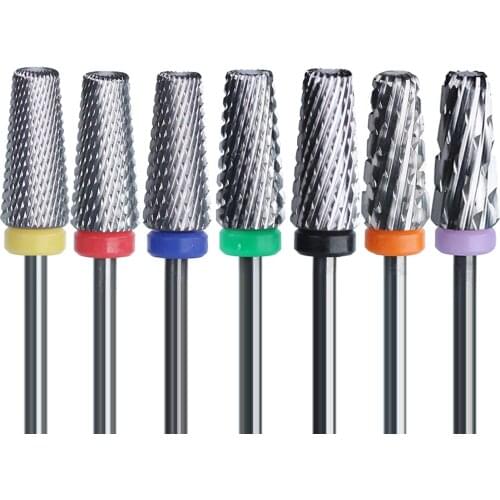 Tapered Tungsten Carbide Nail Drill Bit Milling Cutter for Machine Manicure Nail Art Tool Accessories Bit