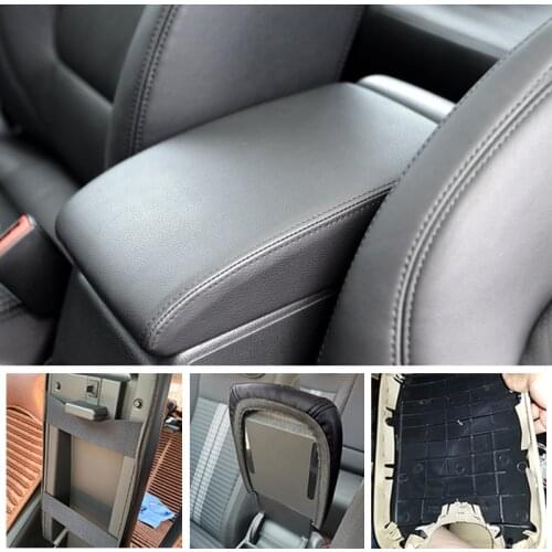 Microfiber Leather Car Interior Center Control Armrest Box Cover Sticker Trim For VW Tiguan 2014 2015 2016