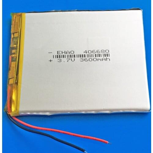 406680 3.7V 3600mAh Lithium Polymer Rechargeable Lipo battery for GPS DVD PDA PAD power bank e-book camera tablet PC laptop