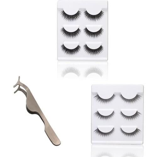 LANJINGLIN 6 pairs false eyelashes Hand Made Natural Long fake eyelash eye lashes Makeup Maquiagem Beauty Tool Free shipping