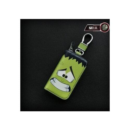 Disney 2021 New Marvel Cartoon Car Key Case Hulk Car Remote Control Universal Key Case Key Pouch Luxury