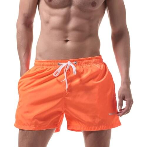 2018 New Men Summer Swimwear Sport Beach Shorts Swimming Pants Running Sports Pocket Mulit Color Matching Speed Dry Gym Shorts
