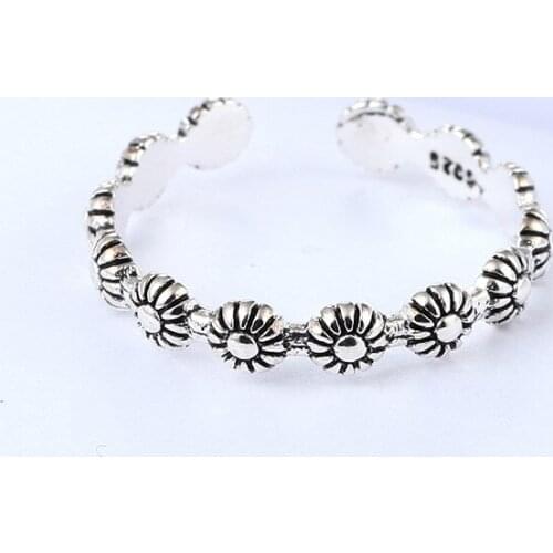 New Trendy Charm Flower Rings For Women Men Boho Knuckle Party Rings Punk Cocktail Jewelry Girls Gift anillos bijoux