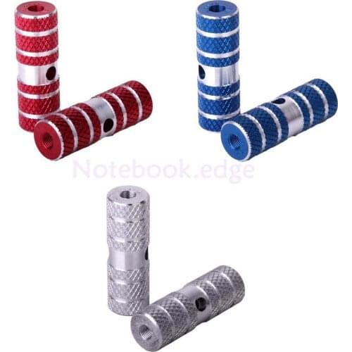 Pair Anti-slip BMX Bike Bicycle Axle Foot Pegs Red Silver Blue Cycle MTB Cycling