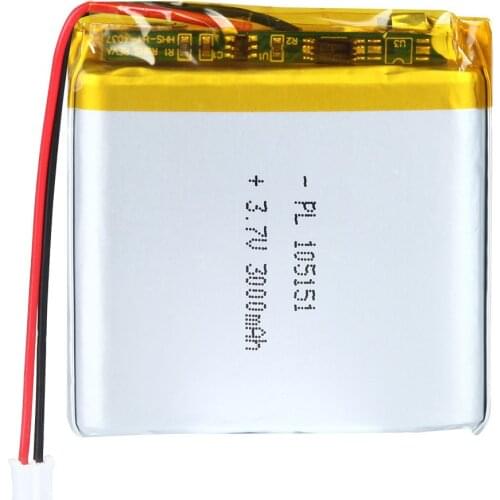 Mejuew 3.7V 3000mAh 105151 Rechargeable Lipo Battery with JST Connector