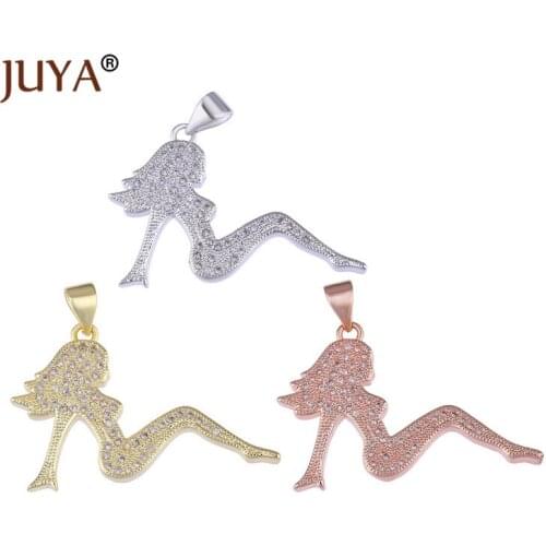 Charms for jewelry making diy bracelets necklaces accessories gold rose gold high quality copper metal insert zircon