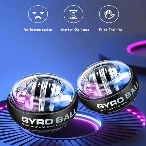Self-Starting Gyroscope Ball Wrist Power Muscle Exerciser Strengthener LED Trainer Exercise Machine Power ball Fitness Relax