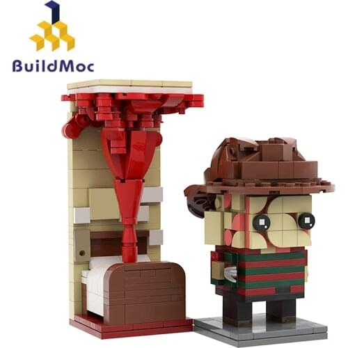 BuildMoc Movie Figures Brickheadz Building Blocks MOC Movie Creator Expert Model Bricks Toys For Children