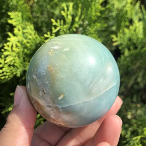 1Pcs Carribeans Calcite Ball Polishing Crystal Stone Sphere Rare Carribeans Calcite Stone For Healing Decoration