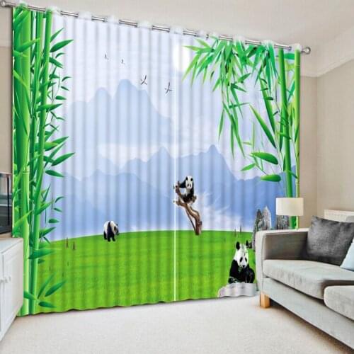 Curtains for living room blackout bamboo landscape curtain styles for bedrooms fashion decor home decoration
