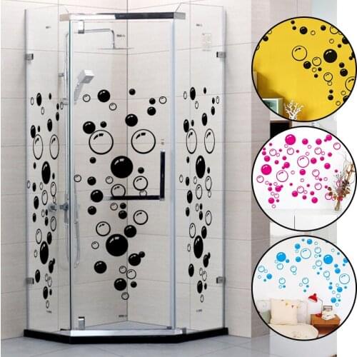 Modern Circle Bubble Pattern Bathroom Products Wall Stickers Home Decor Waterproof Wallpaper Blue Freen Orange White 20*45cm