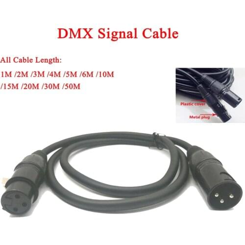 LED Studio Computer PC Stage Lighting Controller Dimmer DMX512 3-pin Signal DMX Cable (1M-50M) Stage Lighting Signal Cable