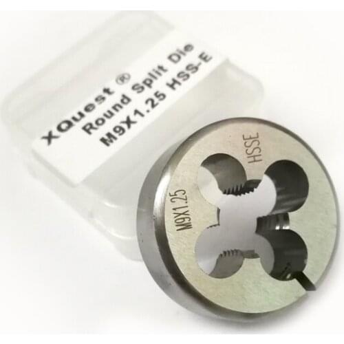 XQuest HSSE Metric Screw Split Die M9 M9X1.5 M9X1.25 M9X1 Fine Thread cutting Adjustable dies M9X0.75 M9X0.5 for stainless steel