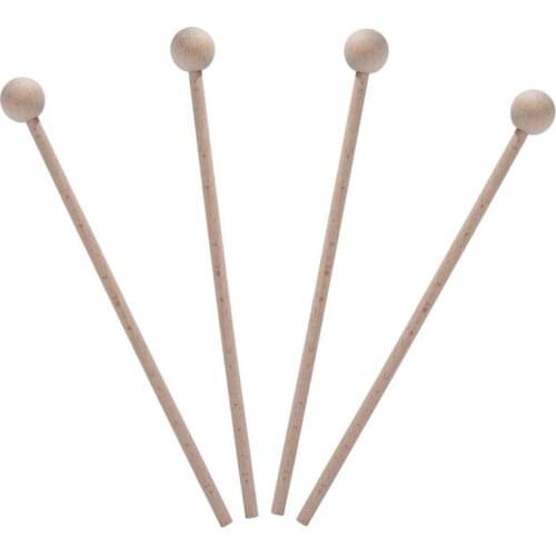 XSXS--2 Pair Wood Mallets Percussion Sticks for Energy Chime, Xylophone, Wood Block, Glockenspiel and Bells