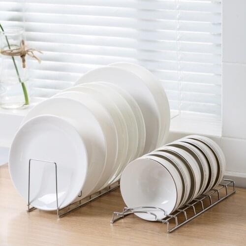 Iron Bowl Dish Storage Rack Kitchen Organizer Dish Drying Rack Tableware Drainer Shelf Holder Plate Dish Rack Sink Organizer