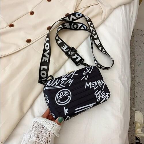 Women MINI Box PU Shouder Bag New Fashion Letter Zipper Pures And Bags Crossbody Euro-America Style Phone Bag