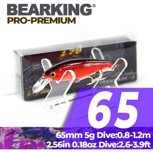 Bearking Brand M54s Hard Fishing Lures Minnow 5Pcs/Lot 6.5cm 5g 0.8-1.2m Artificial Baits Diving Wobblers Fishing Tackles