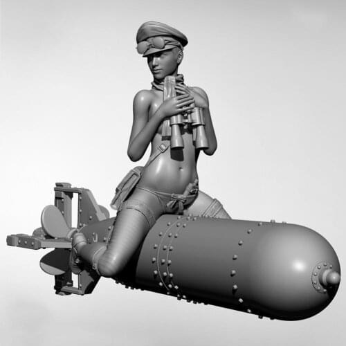 1/35 YUFAN Resin Soldier Model Kits Action Figure Beauty Colorless Resin Model Self-assembled YFWW-2096