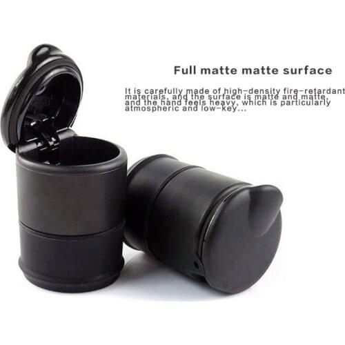 1Pcs Car LED Ashtray Garbage Coin Storage Cup Container Universal Size With Lid