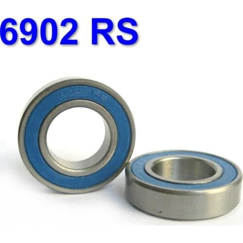 2Pcs 6902 2RS Si3N4 Ceramic Ball Bearing Rubber Sealed Bike Parts 15x28x7mm