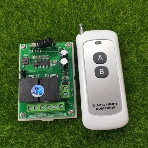433mhz DC12V 24V 2CH Wireless Remote Control Switch System Electric door/shutter/garage door transmitter