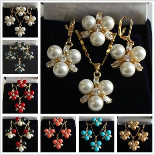 8mm South Sea Shell Pearl Round Beads Earrings Ring Pendant Necklace Set AAA