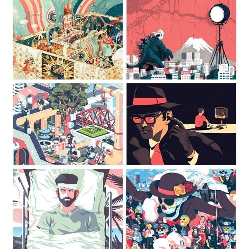 Diamond Embroidery 5D DIY Hand-painted Illustration Home Rhinestone Inlaid Exquisite Painting Decoration Can Be Customized