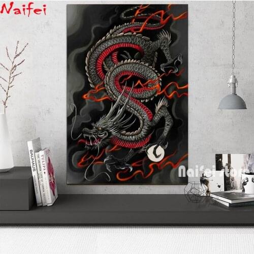 Big size Black Red Dragon diamond painting 5d diy handmade embroidery kit full square/round drill wall art mosaic home decor