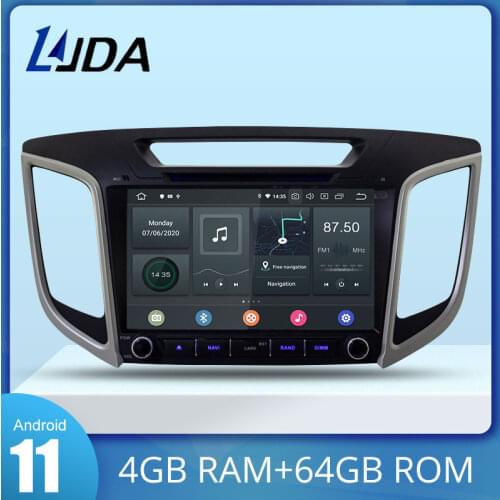 LJDA 9 Inch Android 10 Car Multimedia Player For HYUNDAI IX25 CRETA GPS Navigation Stereo 2 Din Car Radio 4G+64G DSP Octa Cores