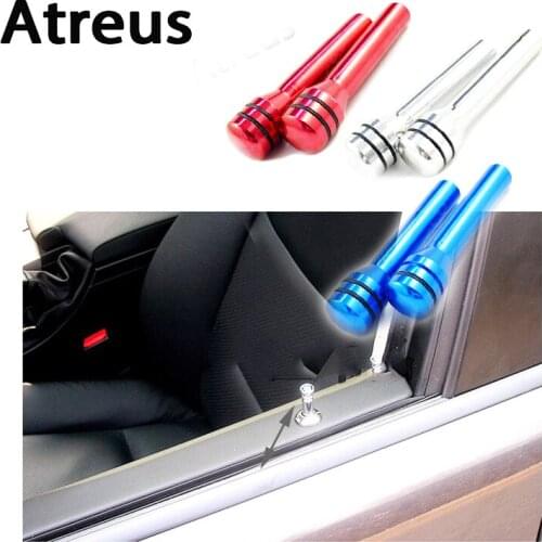 Atreus 2pcs Car styling Stainless steel door pin lift covers for Mercedes benz W204 W203 W211 AMG Mini cooper Skoda octavia a5