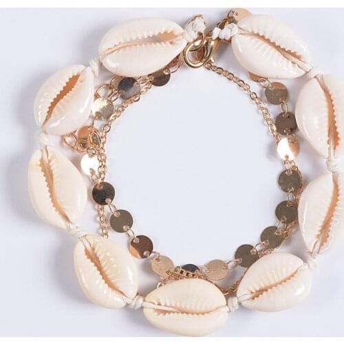 Natural Shell Charm DIY Bracelets Women Statement ZA Bracelet Jewelry Accessories Femme Boho Ethnic Friendship Bracelet Seashell