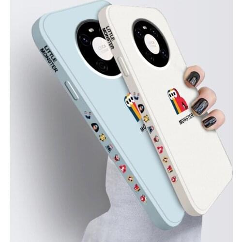 For Huawei Mate 40E Cases Original Fashion Liquid Silicone Shockproof Soft Shell Cover For Huawei Mate 40 ECartoon Phone Case