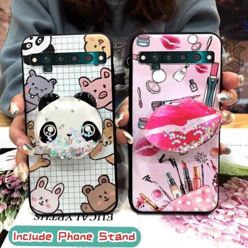 For Woman TPU Phone Case For TCL 10 Pro phone stand holder New Arrival Cover glisten Cartoon Cute