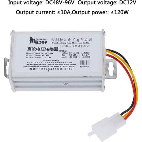 DC 48V-96V To 12V-10A 120W Converter Adapter for Electric Car Battery ark