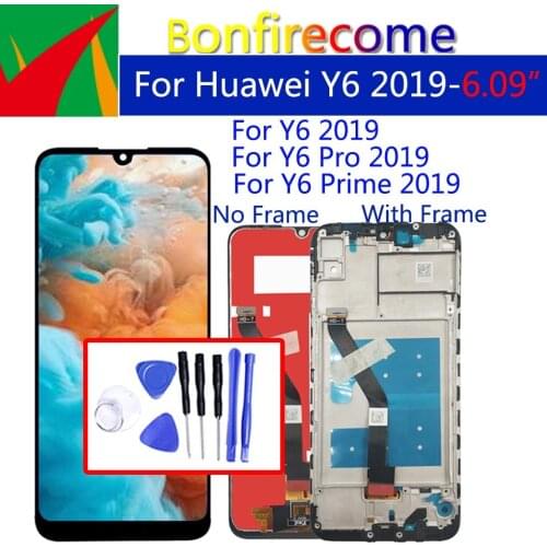 For Huawei Y6 2019/ Y6 Pro 2019/ Y6 Prime 2019 LCD Display With Frame Digitizer Assembly Touch Screen Repair Part