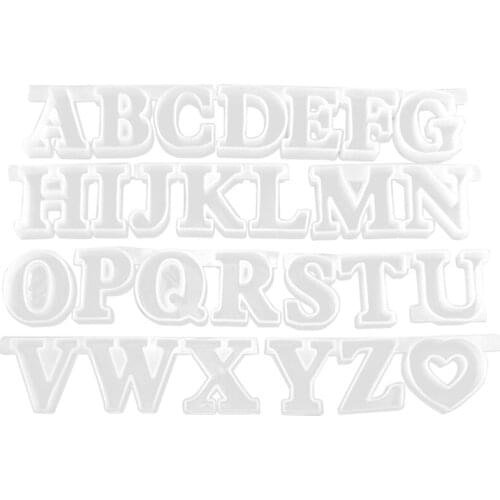 26 English Letters Epoxy Mold Decoration DIY Handmade Crystal Epoxy Silicone Jewelry Creative Pendant Pendant