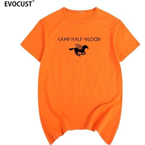 Camp half blood Percy Jackson Summer print T-shirt Cotton Men T shirt New women TEE fashion Casual Funny Long Island Sound