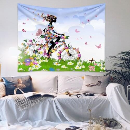 GT094 Ride GIRLS Bedside Background Cloth INS Hanging Cloth Net Red Cloth Tapestry Room Dormitory bu yi hua Decoration